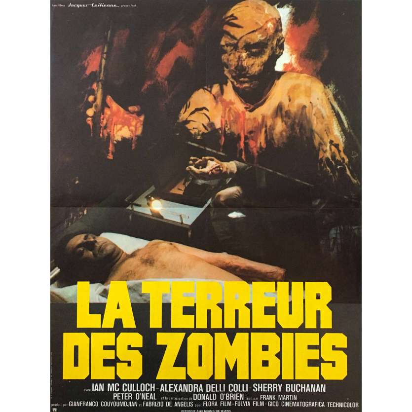 LA TERREUR DES ZOMBIES Affiche de film - 40x60 cm. - 1980 - Ian McCulloch, Marino Girolami