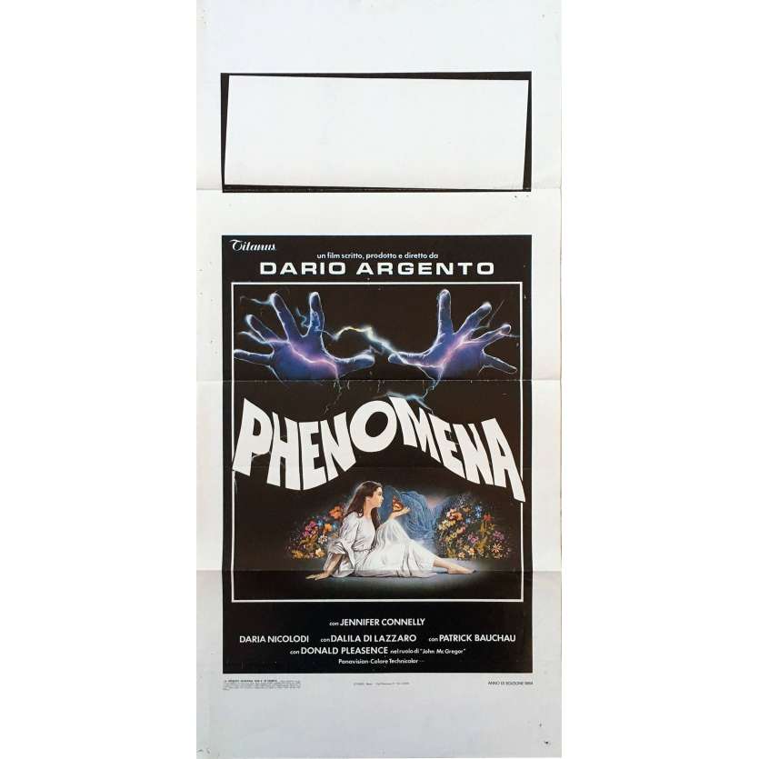 CREEPERS Original Movie Poster  - 13x28 in. - 1985 - Dario Argento, Jennifer Connely