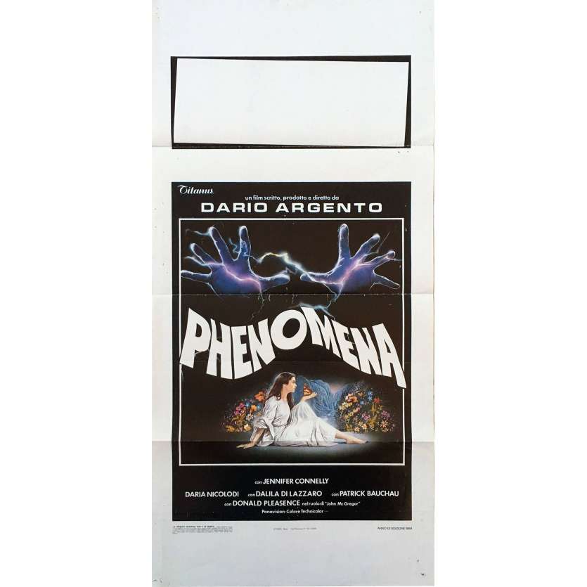 PHENOMENA Affiche de film - 33x71 cm. - 1985 - Jennifer Connely, Dario Argento