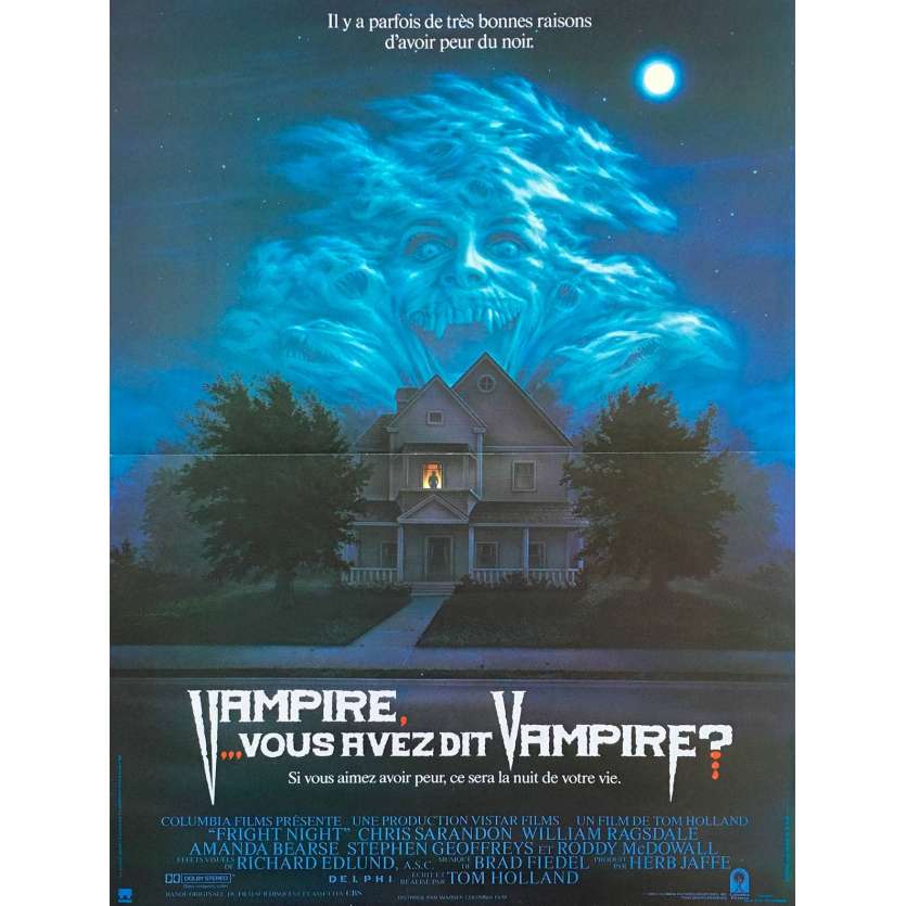 FRIGHT NIGHT Movie Poster 15x21 in.  -  1985 - Tom Holland, Chris Sarandon