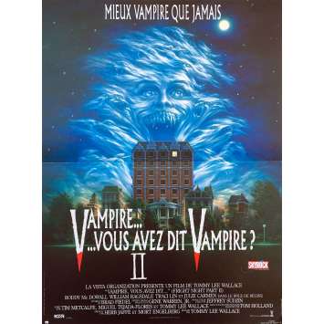 FRIGHT NIGHT French Linen Movie Poster 15x21 - 1985 - Tom Holland, Chris Sarandon