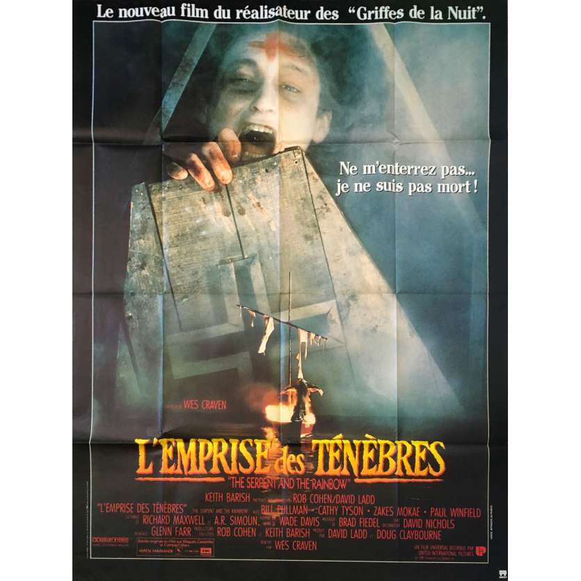 THE SERPENT AND THE RAINBOW Original Movie Poster  - 47x63 in. - 1988 - Wes Craven, Bill Pullman