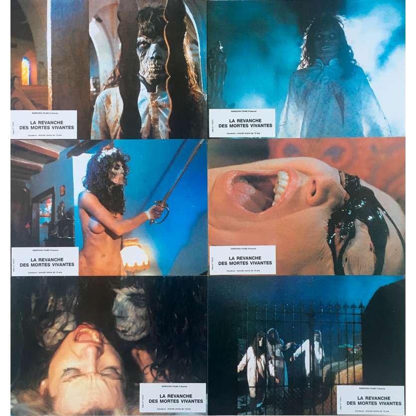 THE REVENGE OF THE LIVING DEAD GIRLS Original Lobby Cards x6 - 9x12 in. - 1987 - Pierre B. Reinhard, Cornélia Wilms