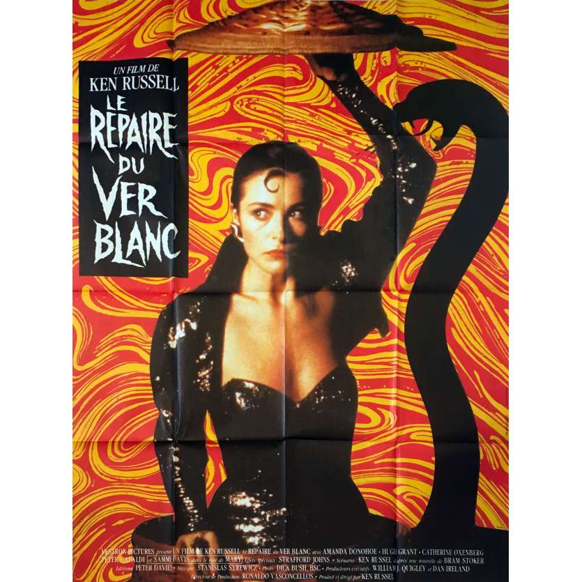 LE REPAIRE DU VER BLANC Affiche de film  - 120x160 cm. - 1988 - Hugh Grant, Ken Russel