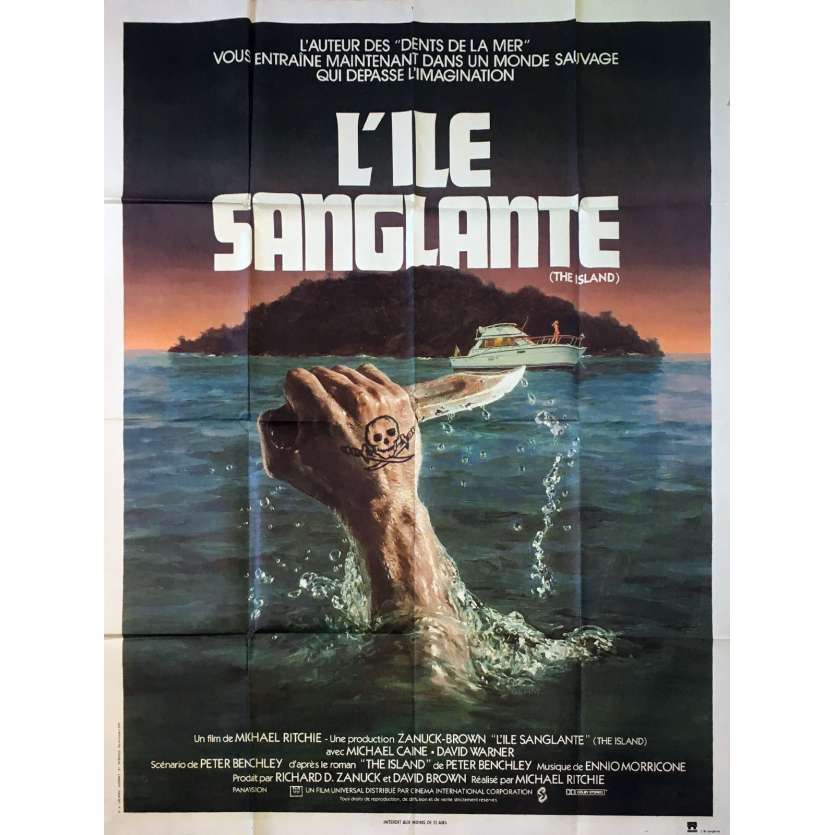 L'ILE SANGLANTE Affiche de film  - 120x160 cm. - 1980 - Michael Caine, Michael Ritchie