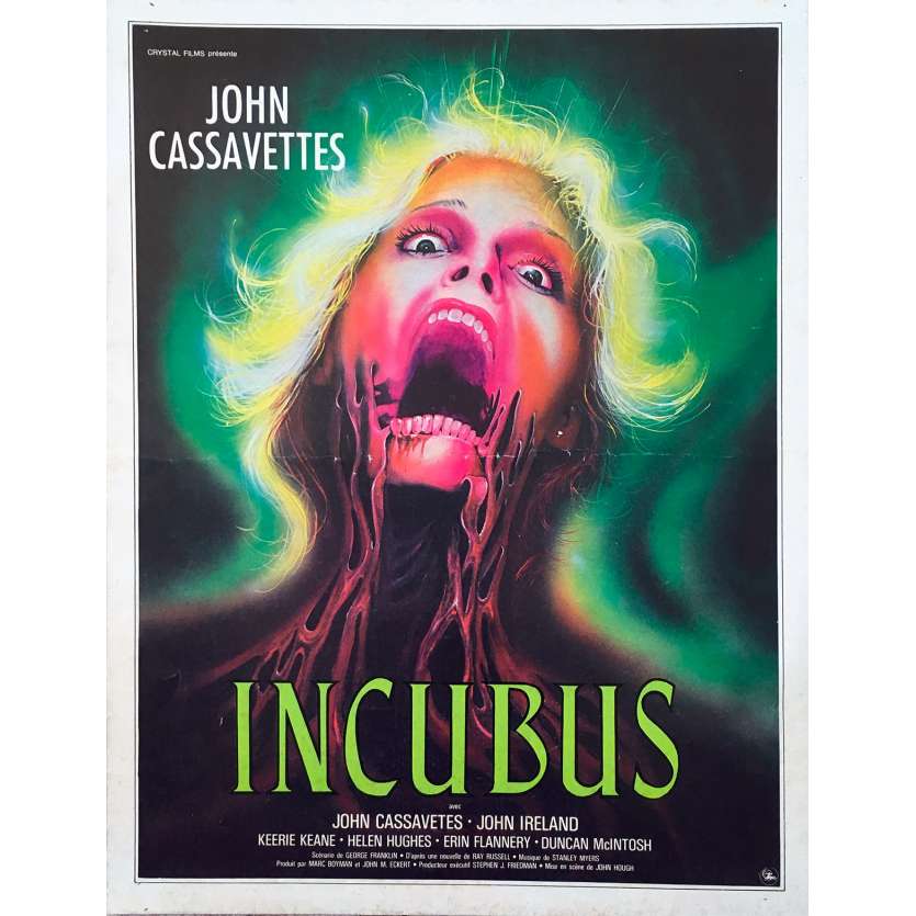 INCUBUS Synopsis 2p - 24x30 cm. - 1982 - John Cassavetes, John Hough