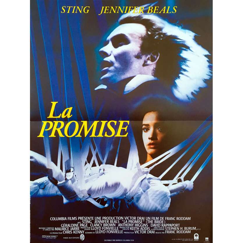 LA PROMISE Affiche de film - 40x60 cm. - 1985 - Jennifer Beals, Sting