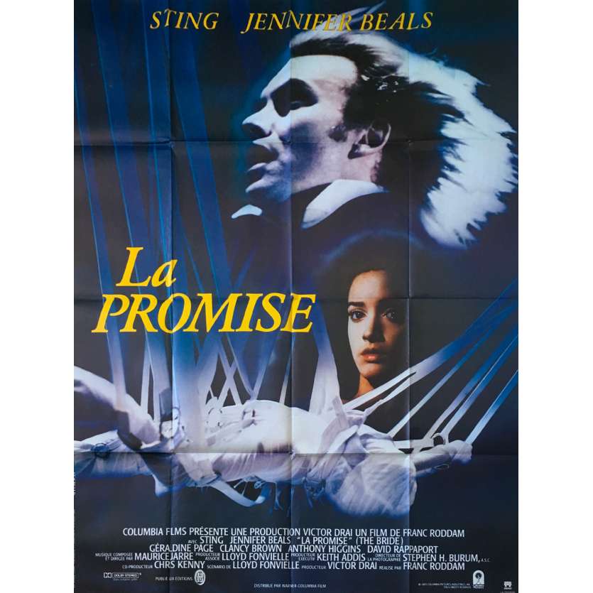 LA PROMISE Affiche de film  - 120x160 cm. - 1985 - Jennifer Beals, Sting