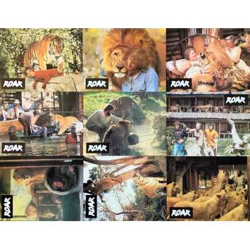 ROAR Original Lobby Cards x9 - Set B - 9x12 in. - 1981 - Noel Marshall, Tippi Hedren