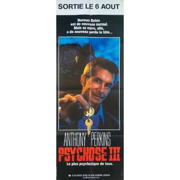 PSYCHO III Original Movie Poster - 23x63 in. - 1986 - Anthony Perkins, Jeff Fahey