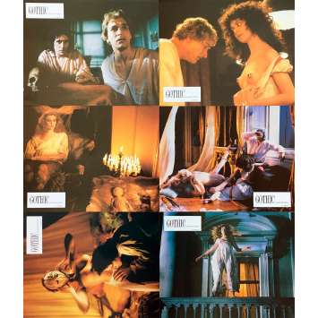 GOTHIC Original Lobby Cards x6 - 9x12 in. - 1986 - Ken Russel, Gabriel Byrne