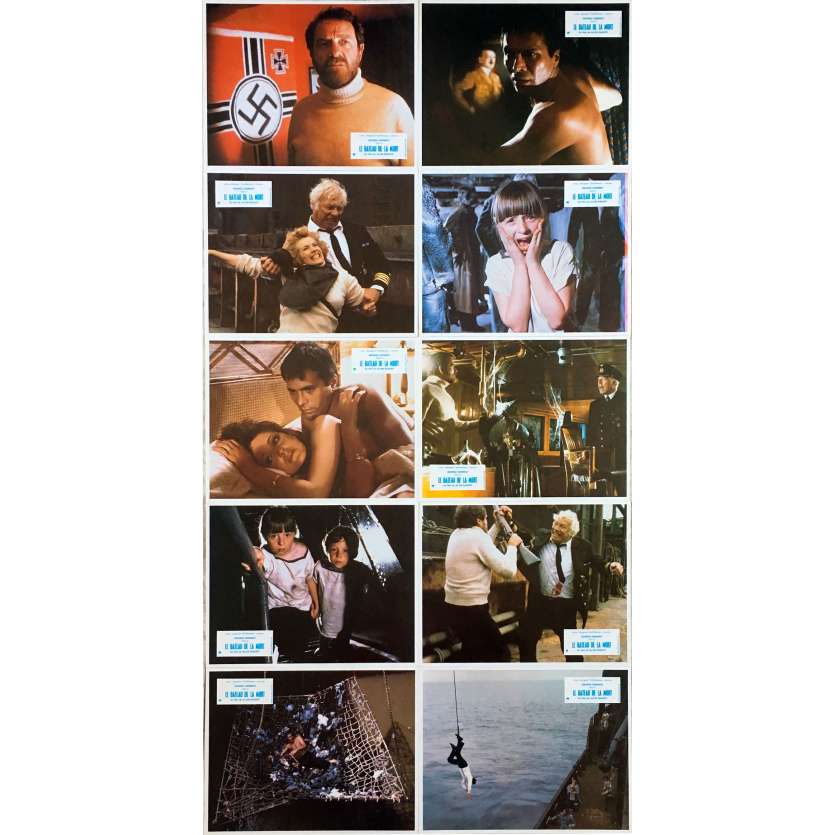 DEATH SHIP Original Lobby Cards x10 - 9x12 in. - 1980 - Alvin Rakoff, George Kennedy