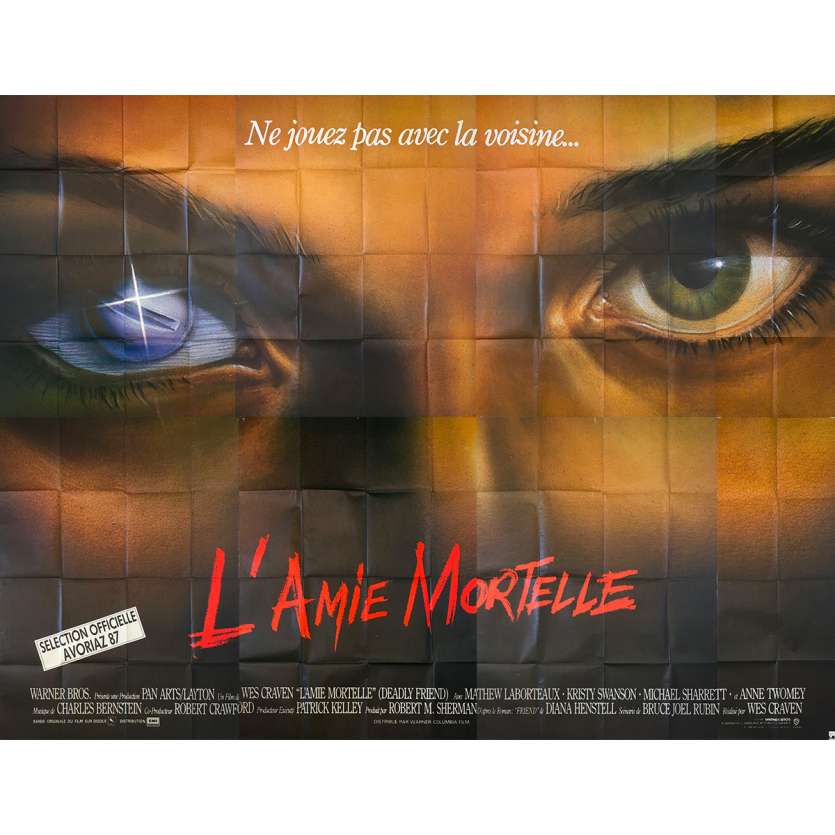 L'AMIE MORTELLE Affiche de film  - 400x300 cm. - 1986 - Matthew Labyorteaux, Wes Craven