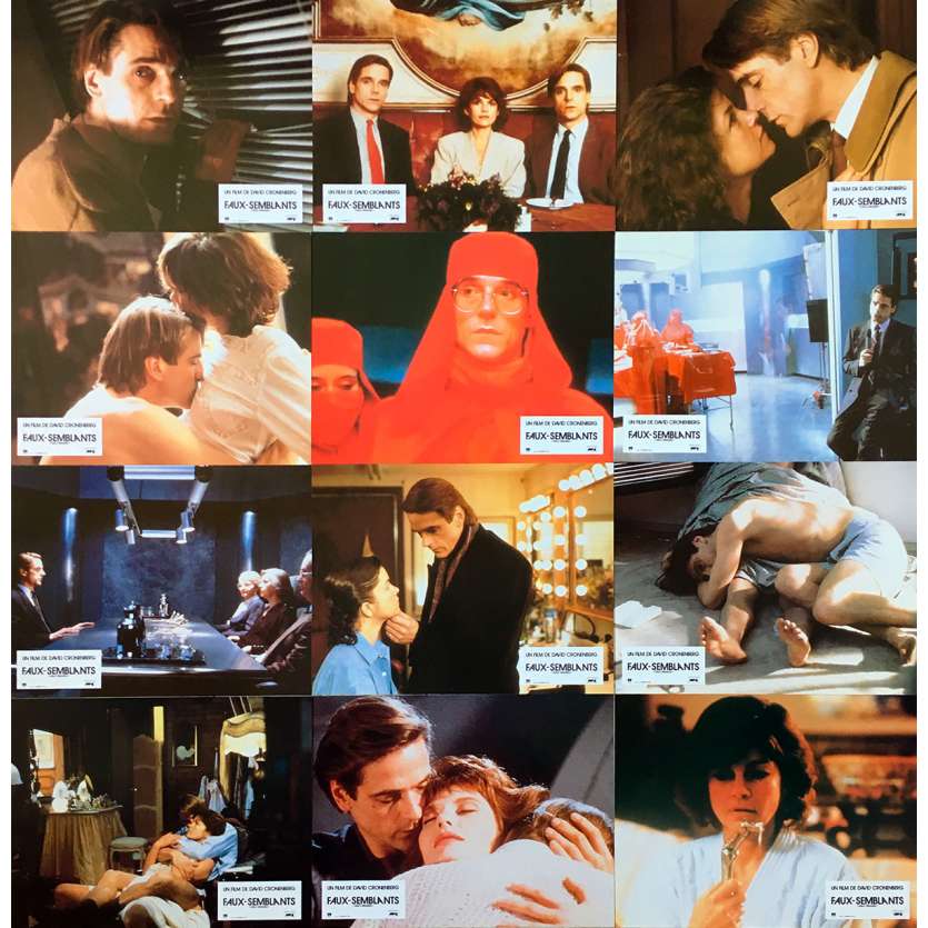 FAUX SEMBLANTS Photos de film x12 - 21x30 cm. - 1988 - Jeremy Irons, David Cronenberg