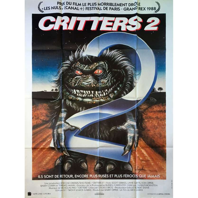 CRITTERS 2 Original Movie Poster - 47x63 in. - 1988 - Mick Garris, Scott Grimes
