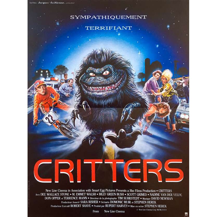 CRITTERS Original Movie Poster - 15x21 in. - 1986 - Stephen Herek, Dee Wallace