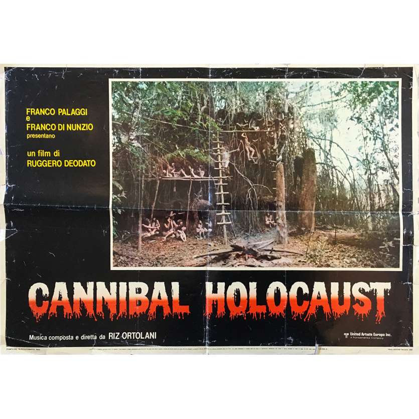 CANNIBAL HOLOCAUST Original Movie Poster - 18x26 in. - 1980 - Ruggero Deodato, Robert Kerman