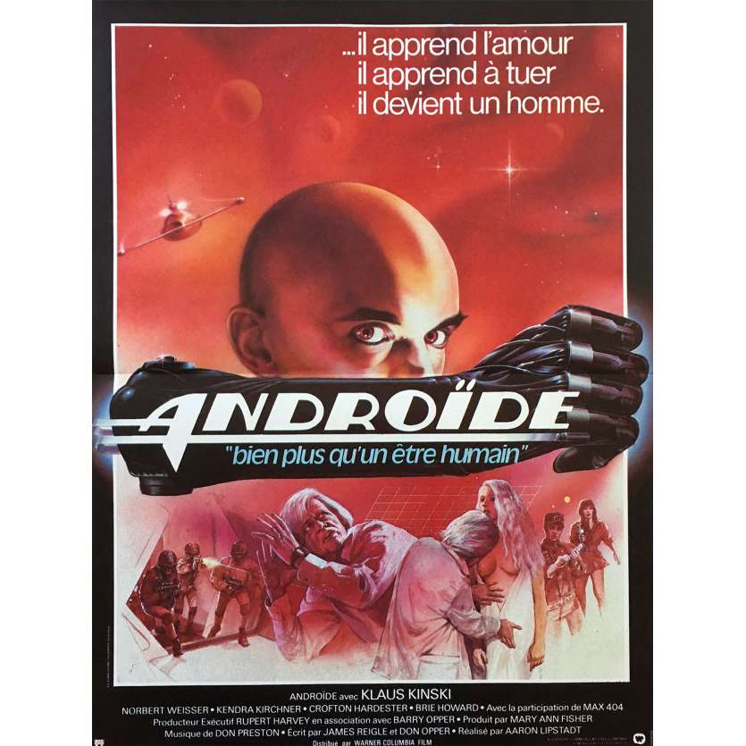 ANDROID Original Movie Poster - 15x21 in. - 1982 - Aaron Lipstadt, Klaus Kinski