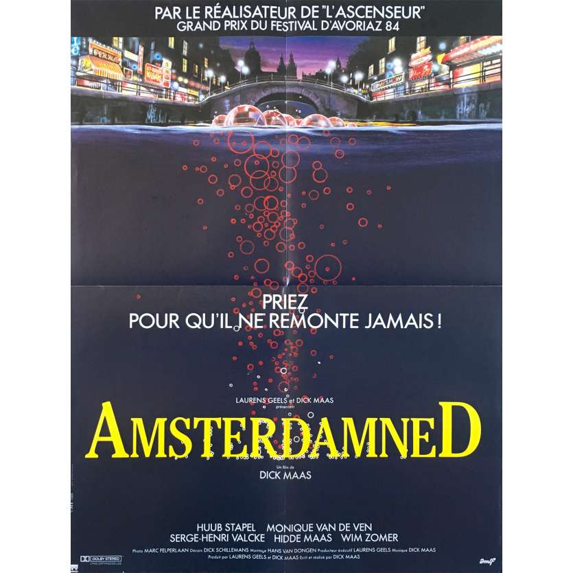 AMSTERDAMNED Original Movie Poster  - 23x32 in. - 1988 - Dick Maas, Huub Stapel