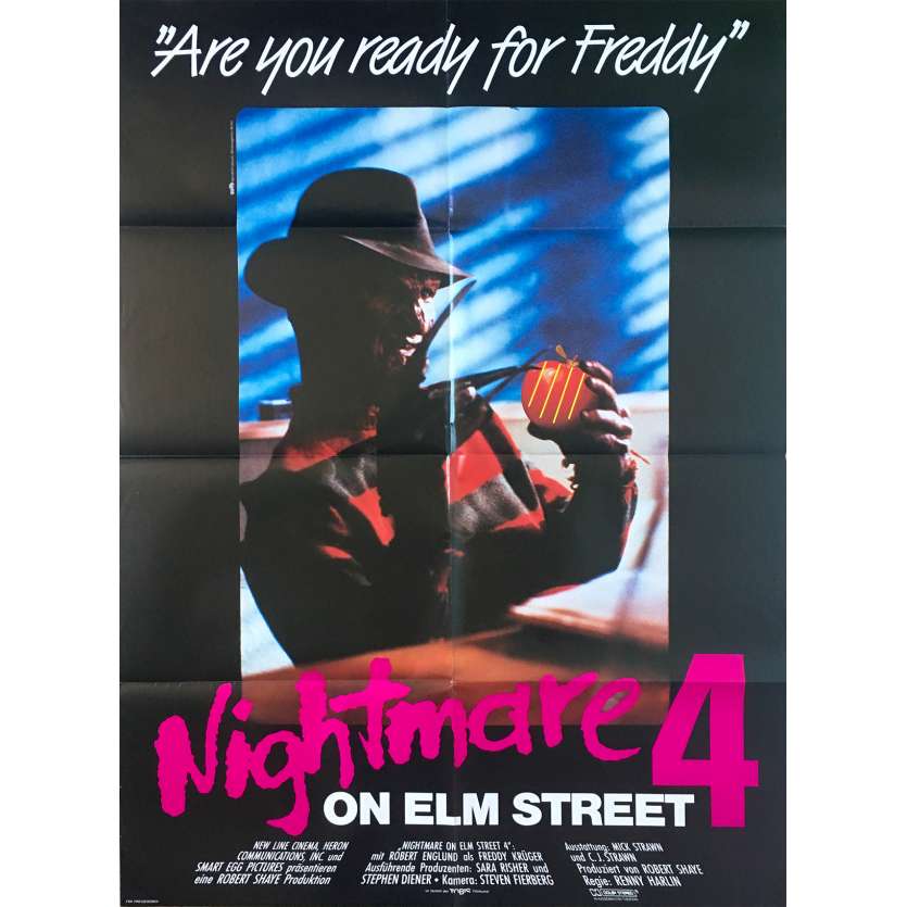 A NIGHMARE ON ELM STREET 4 Original Movie Poster - 33x47 in. - 1988 - Renny Harlin, Robert Englund