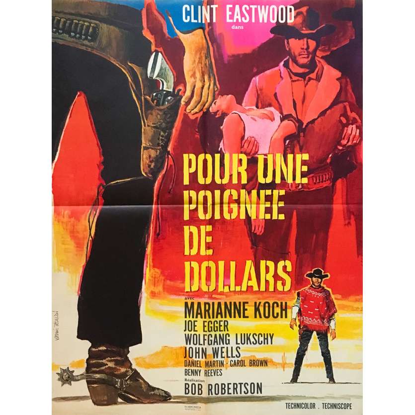 A FISTFUL OF DOLLARS Original Movie Poster  - 23x32 in. - 1964 - Sergio Leone, Clint Eastwood