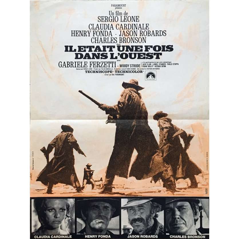 IL ETAIT UNE FOIS DANS L'OUEST Affiche de film 1ère Sortie - 40x60 cm. - 1968 - Henry Fonda, Sergio Leone