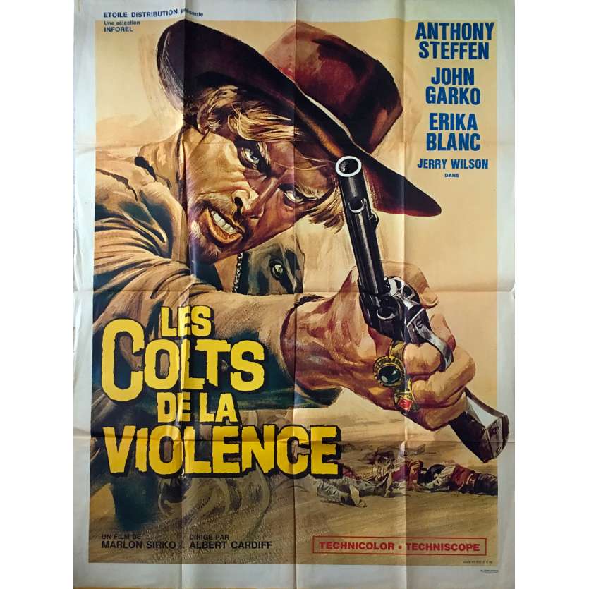 LES COLTS DE LA VIOLENCE Affiche de film - 120x160 cm. - 1966 - Anthony Steffen, Alberto Cardone