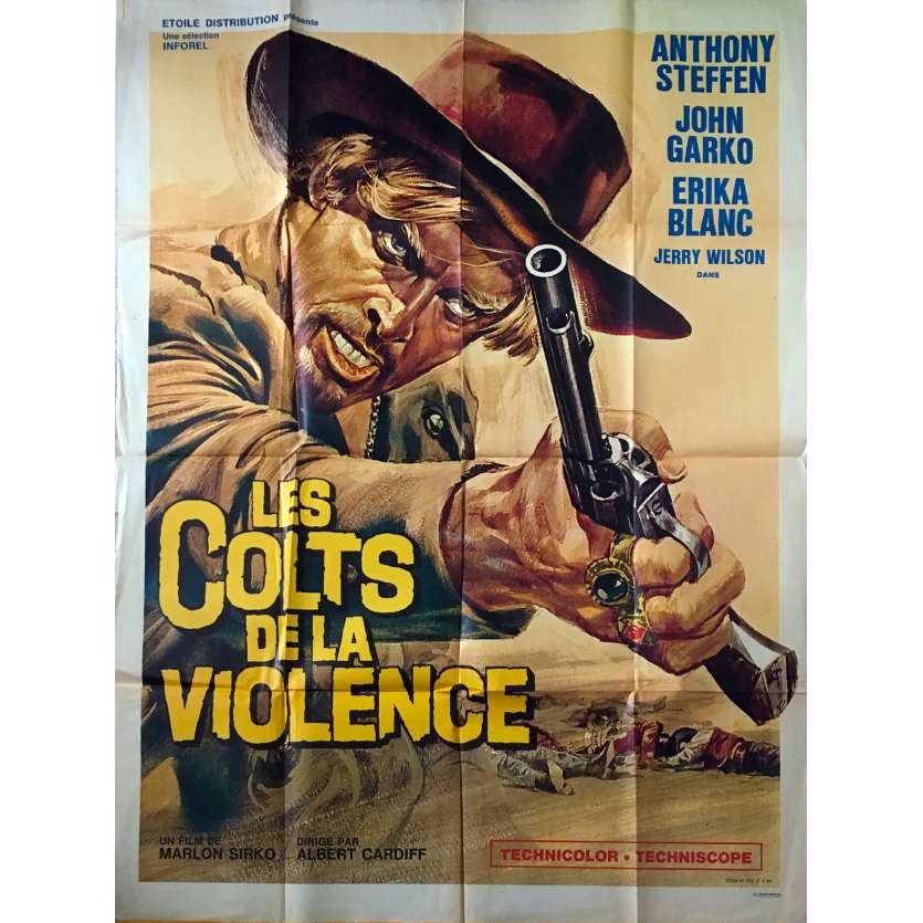 LES COLTS DE LA VIOLENCE Affiche de film  - 120x160 cm. - 1966 - Anthony Steffen, Alberto Cardone