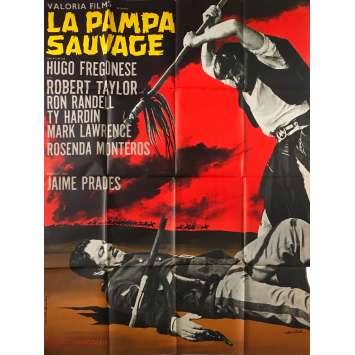 LA PAMPA SAUVAGE Affiche de film - 120x160 cm. - 1966 - Robert Taylor, Hugo Fregonese