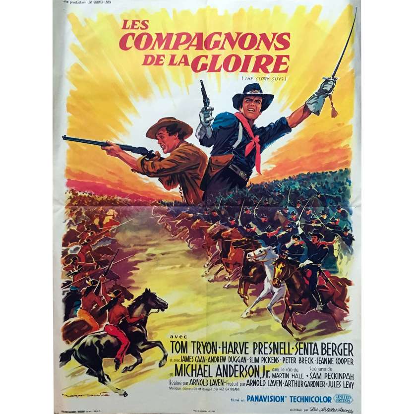 THE GLORY GUYS Original Movie Poster  - 23x32 in. - 1965 - Sam Peckinpah, Tom Tryon
