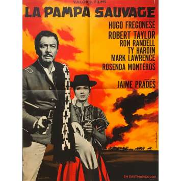 LA PAMPA SAUVAGE Affiche de film - 60x80 cm. - 1966 - Robert Taylor, Hugo Fregonese