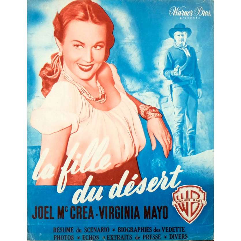 LA FILLE DU DESERT Synopsis  21x30 - 1949 - Dorothy Malone, Raoul Walsh