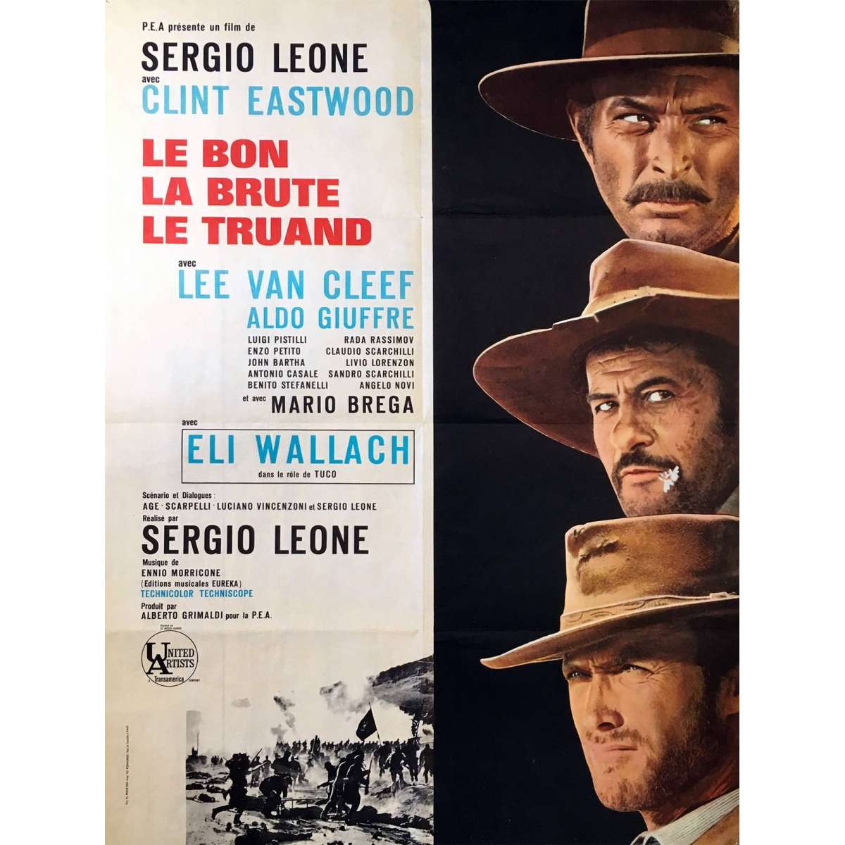 Le Bon La Brute Et Le Truand Clint Eastwood Affiche de LE BON LA BRUTE ET LE TRUAND