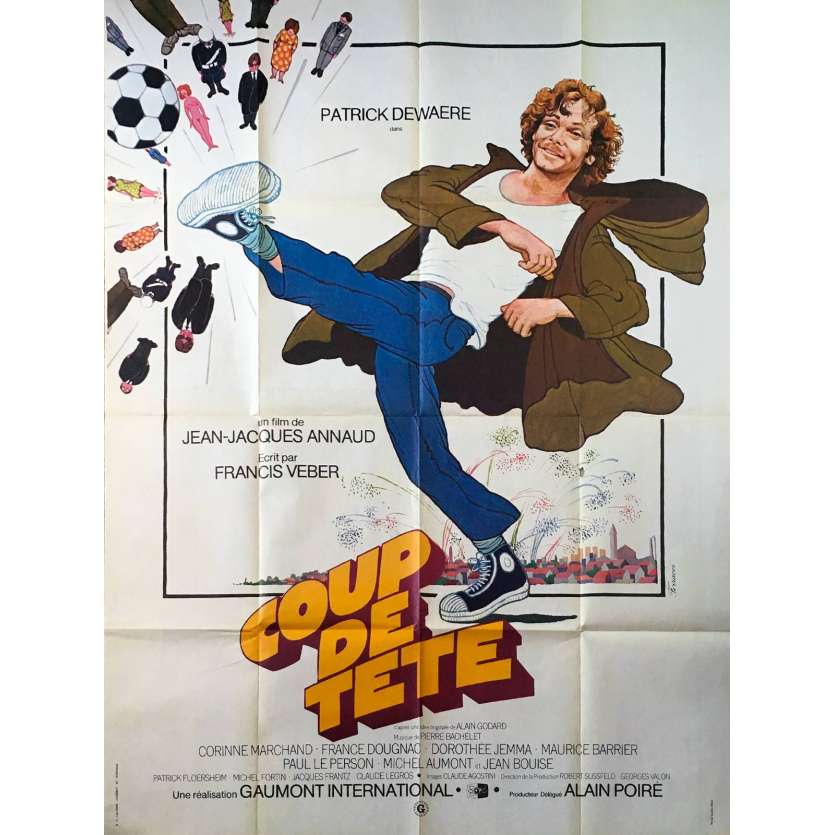 DIRECT HIT Original Movie Poster  - 47x63 in. - 1979 - Jean-Jacques Annaud, Patrick Dewaere