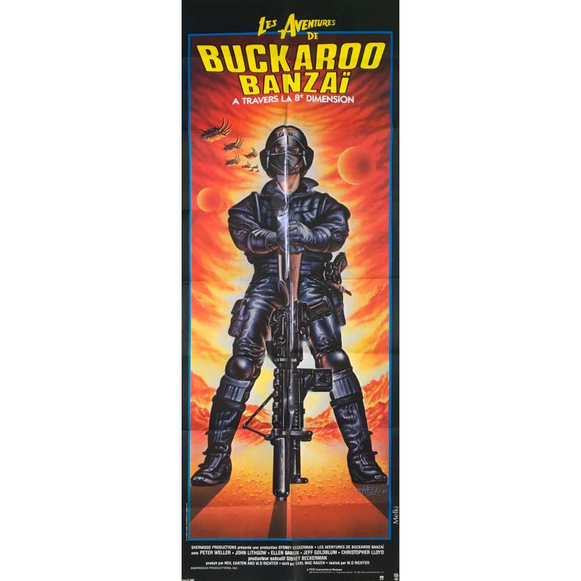 LES AVENTURES DE BUCKAROO BANZAI Affiche de film  - 60x160 cm. - 1984 - Peter Weller, W.D. Richter