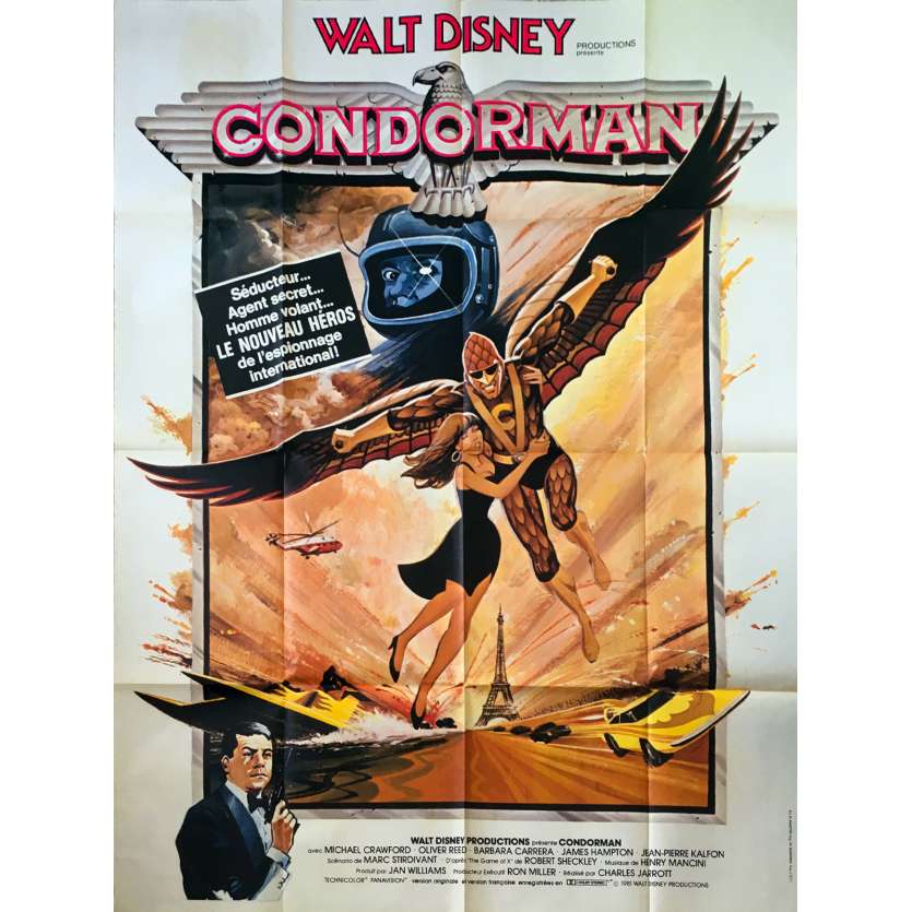 CONDORMAN Original Movie Poster - 47x63 in. - 1981 - Charles Jarrott, Oliver Reed