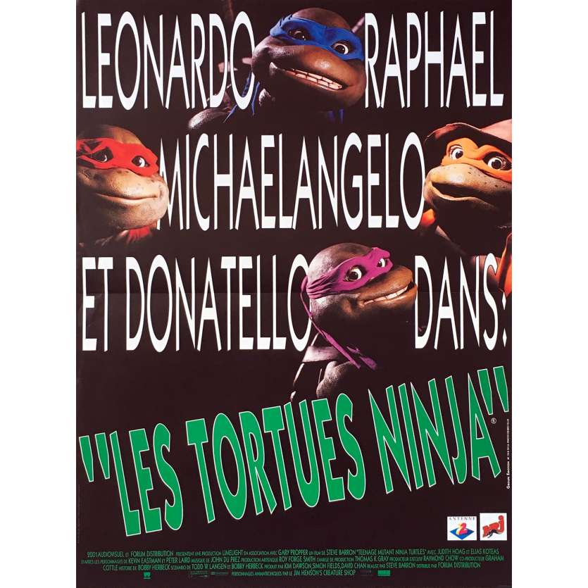 TEENAGE MUTANT NINJA TURTLES Original Movie Poster - 15x21 in. - 1990 - Steve Barron, Elias Koteas