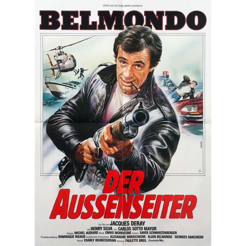 L'ALPAGUEUR Affiche de film - 59x84 cm. - 1976 - Jean-Paul Belmondo, Philippe Labro