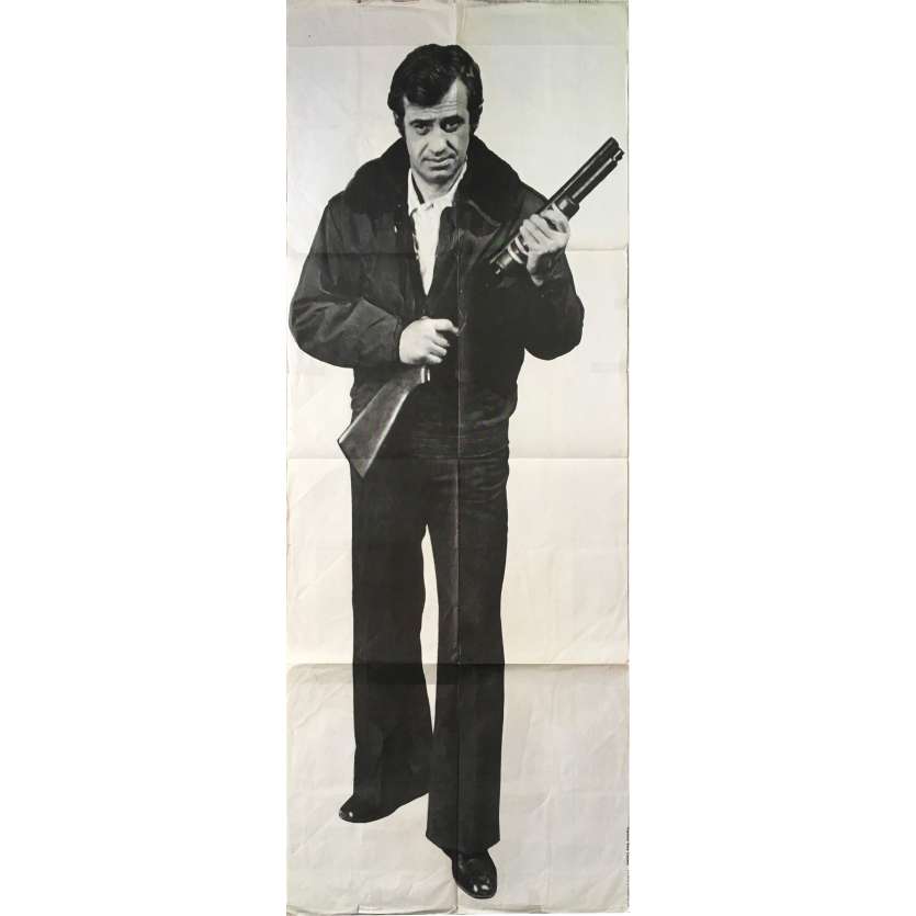 HUNTER WILL GET YOU Original Movie Poster  - 23x63 in. - 1976 - Philippe Labro, Jean-Paul Belmondo