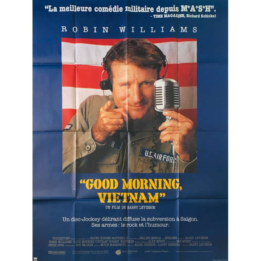 GOOD MORNING VIETNAM Affiche de film - 120x160 cm. - 1987 - Robin Williams, Barry Levinson