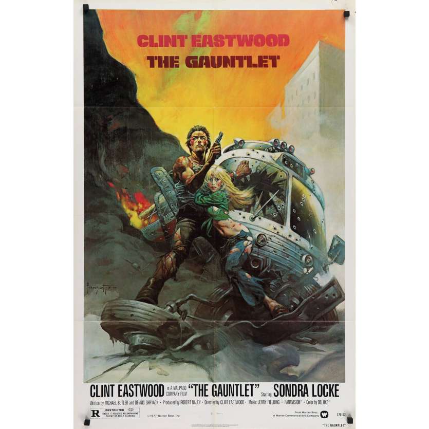 THE GAUNTLET Original Movie Poster - 27x41 in. - 1977 - Clint Eastwood, Sondra Locke