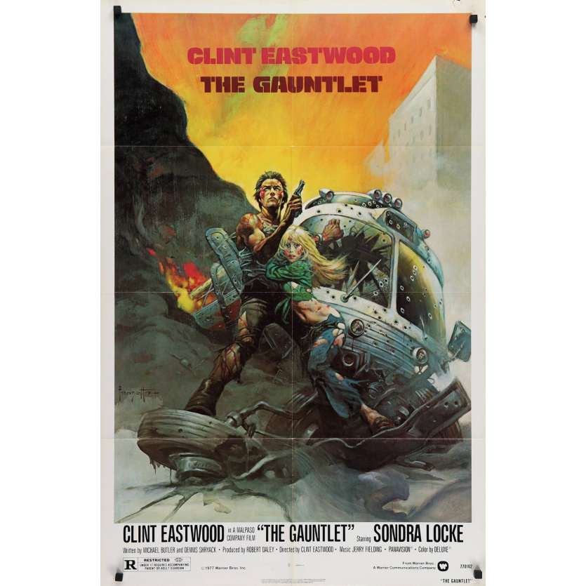 THE GAUNTLET Original Movie Poster  - 27x41 in. - 1977 - Clint Eastwood, Sondra Locke