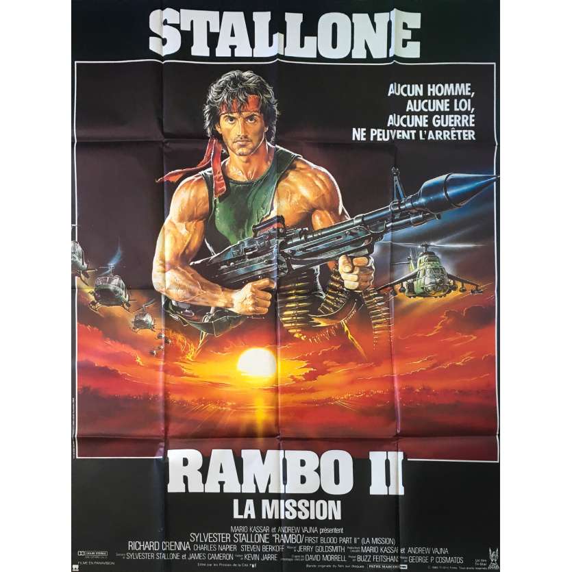 RAMBO 2 Affiche de film 120x160 - 1984 - Sylvester Stallone