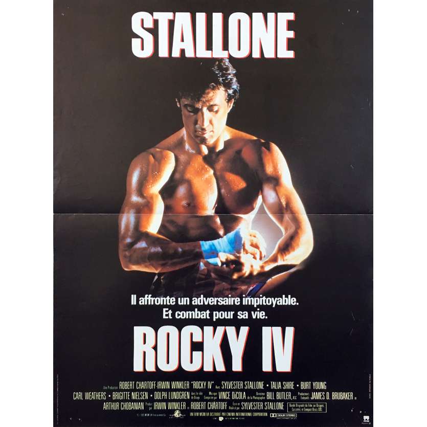 ROCKY 4 French Movie Poster 15x21 - 1985 - Sylvester Stallone, Dolph Lundgren