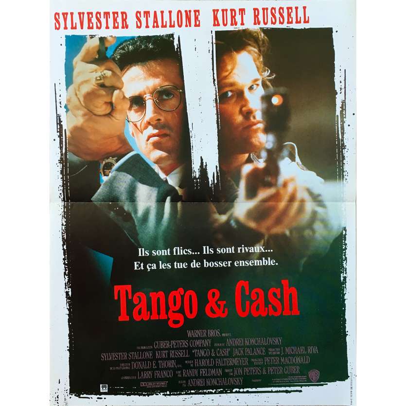 TANGO ET CASH Affiche de film  - 40x60 cm. - 1989 - Sylvester Stallone, Kurt Russel, Andrey Konchalovskiy