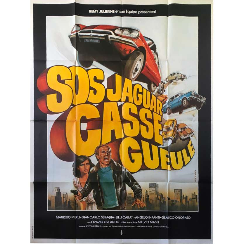 HIGHWAY RACER Original Movie Poster  - 47x63 in. - 1977 - Stelvio Massi, Maurizio Merli