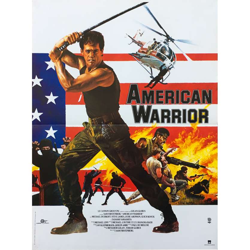 AMERICAN NINJA Original Movie Poster - 15x21 in. - 1985 - Sam Firstenberg, Michael Dudikoff