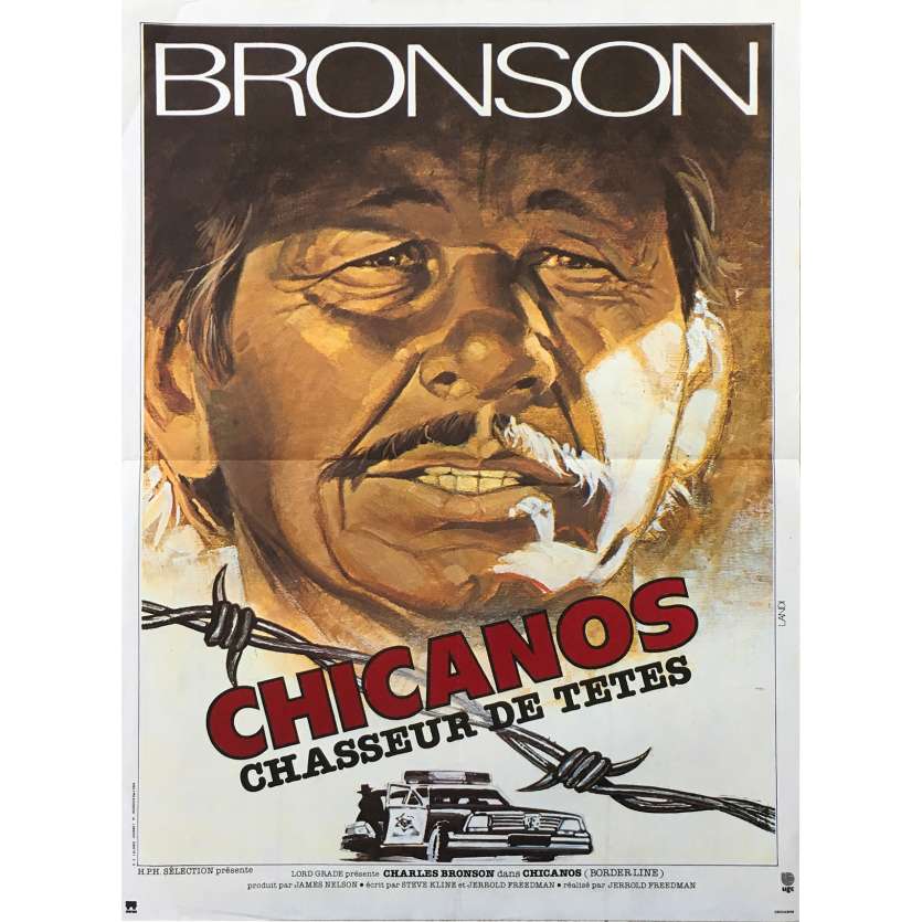 BORDERLINE Original Movie Poster - 15x21 in. - 1980 - Jerrold Freedman, Charles Bronson