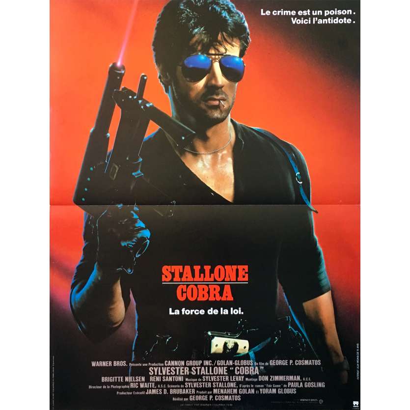 COBRA Affiche de film  - 40x60 cm. - 1986 - Sylvester Stallone, George P. Cosmatos
