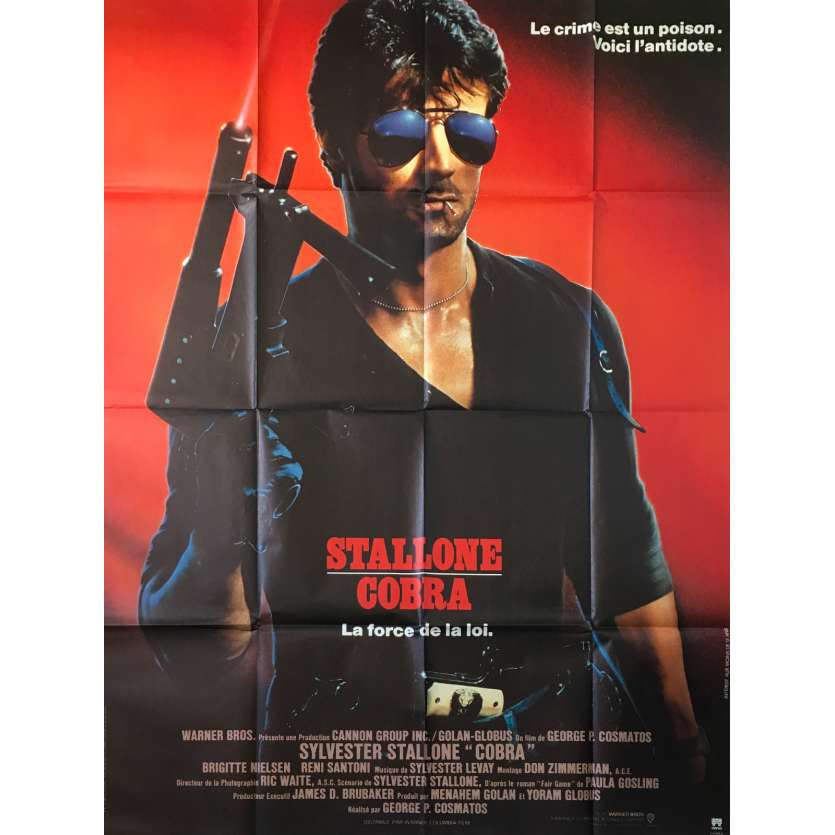 COBRA Original Movie Poster  - 47x63 in. - 1986 - George P. Cosmatos, Sylvester Stallone